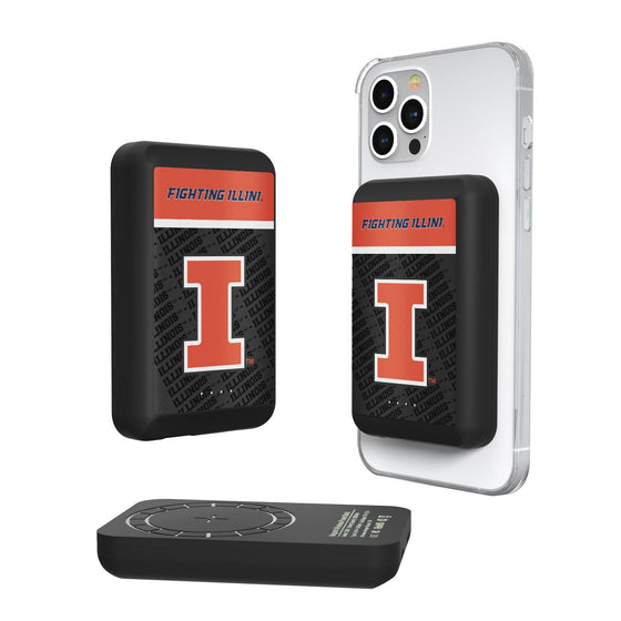 Illinois Fighting Illini Endzone Plus 5000mAh Magnetic Wireless Charger-0