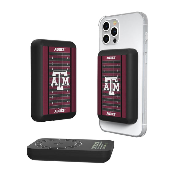 Texas A&M Aggies Football Field Wireless Mag Power Bank-0