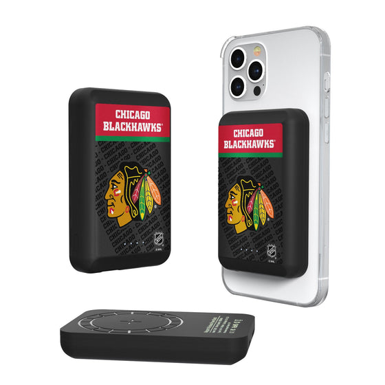 Chicago Blackhawks Endzone Plus 5000mAh Magnetic Wireless Charger-0