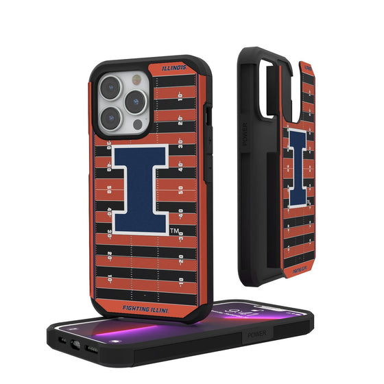 Illinois Fighting Illini Football Field Rugged Case-0