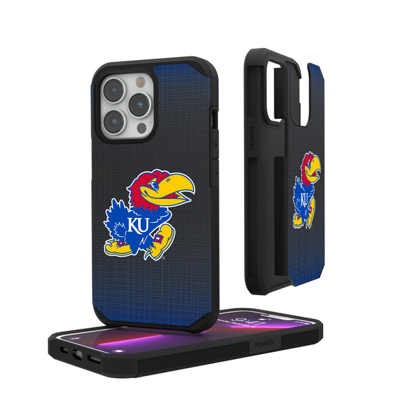 Kansas Jayhawks Linen Rugged Phone Case-0