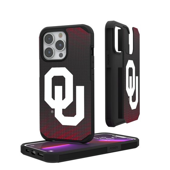 Oklahoma Sooners Linen Rugged Phone Case-0