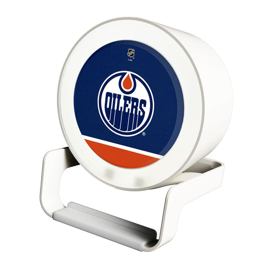 Edmonton Oilers Solid Wordmark Night Light Charger and Bluetooth Speaker-0