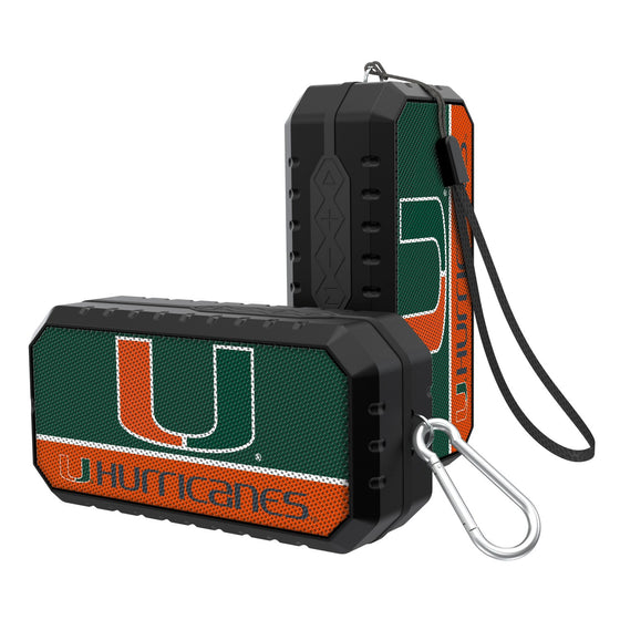 Miami Hurricanes Solid Wordmark Bluetooth Speaker-0