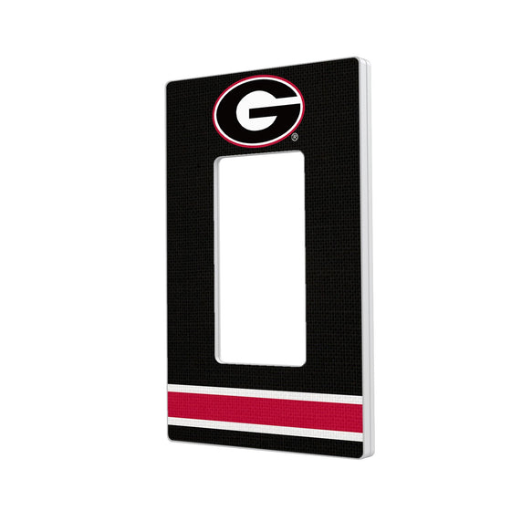 Georgia Bulldogs Stripe Hidden-Screw Light Switch Plate-1