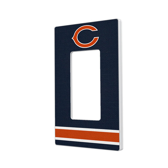 Chicago Bears Stripe Hidden-Screw Light Switch Plate - 757 Sports Collectibles