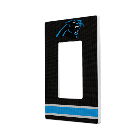 Carolina Panthers Stripe Hidden-Screw Light Switch Plate - 757 Sports Collectibles