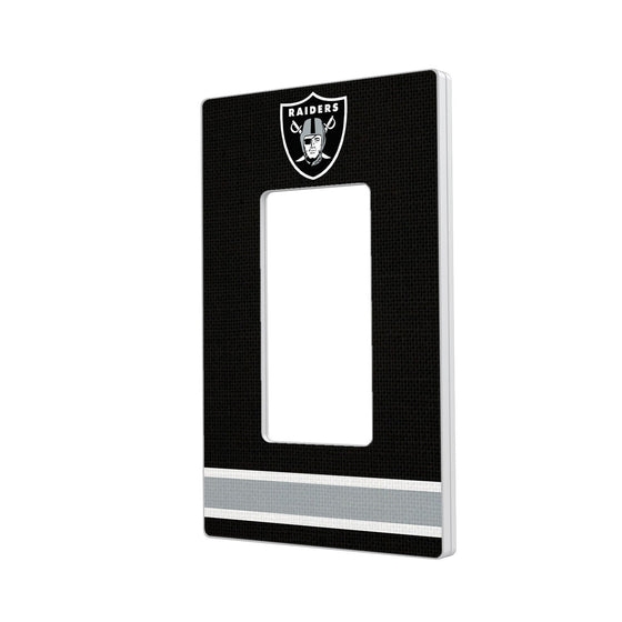 Las Vegas Raiders Stripe Hidden-Screw Light Switch Plate - 757 Sports Collectibles