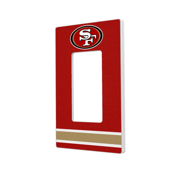 San Francisco 49ers Stripe Hidden-Screw Light Switch Plate - 757 Sports Collectibles