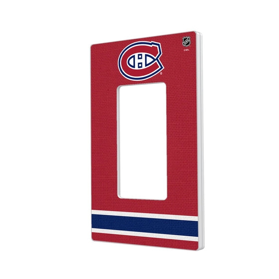 Montreal Canadiens Stripe Hidden-Screw Light Switch Plate-1