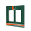 Miami Hurricanes Stripe Hidden-Screw Light Switch Plate-3