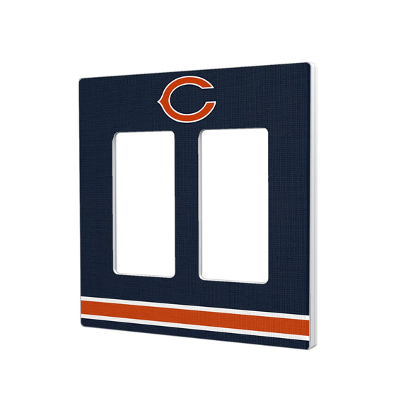 Chicago Bears Stripe Hidden-Screw Light Switch Plate - 757 Sports Collectibles