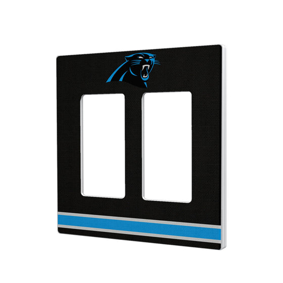 Carolina Panthers Stripe Hidden-Screw Light Switch Plate - 757 Sports Collectibles