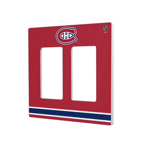 Montreal Canadiens Stripe Hidden-Screw Light Switch Plate-3