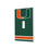 Miami Hurricanes Stripe Hidden-Screw Light Switch Plate-0