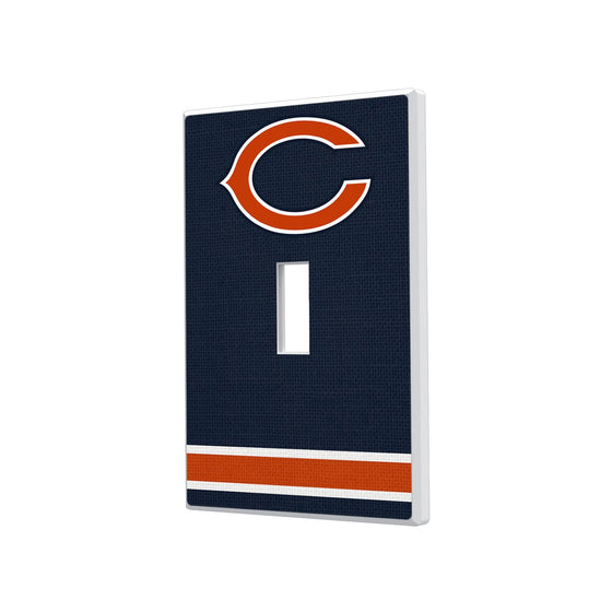 Chicago Bears Stripe Hidden-Screw Light Switch Plate - 757 Sports Collectibles