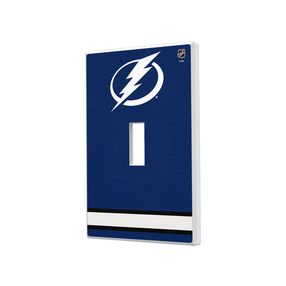 Tampa Bay Lightning Stripe Hidden-Screw Light Switch Plate-0