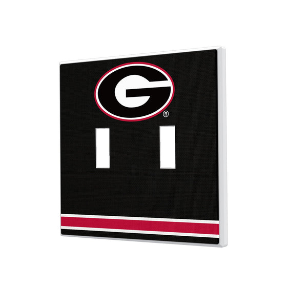 Georgia Bulldogs Stripe Hidden-Screw Light Switch Plate-2