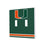 Miami Hurricanes Stripe Hidden-Screw Light Switch Plate-2