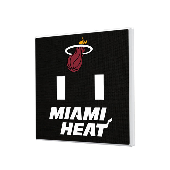 Miami Heat Solid Hidden-Screw Light Switch Plate-2