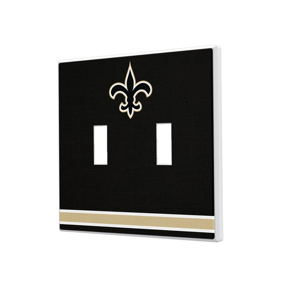 New Orleans Saints Stripe Hidden-Screw Light Switch Plate - 757 Sports Collectibles