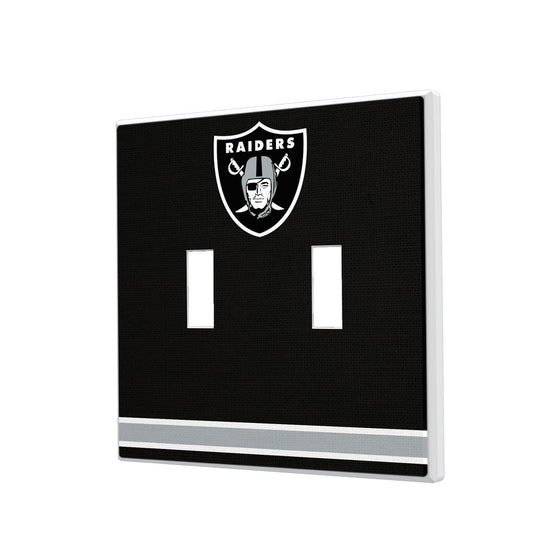 Las Vegas Raiders Stripe Hidden-Screw Light Switch Plate - 757 Sports Collectibles