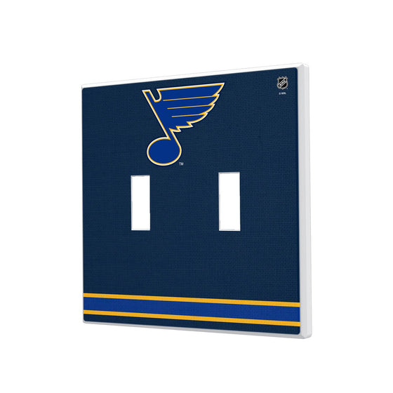 St. Louis Blues Stripe Hidden-Screw Light Switch Plate-2