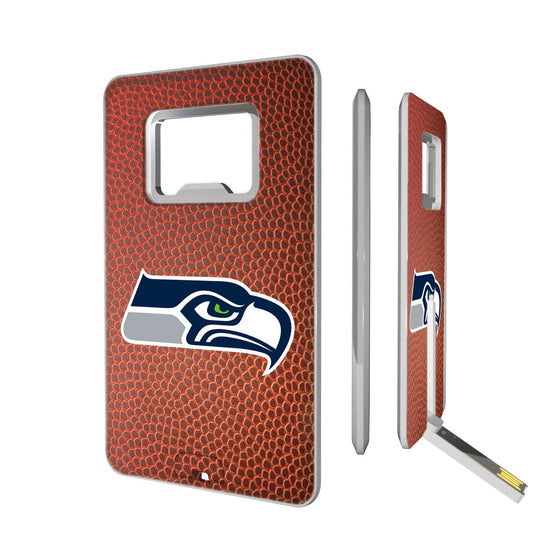 Seattle Seahawks Football Credit Card USB Drive with Bottle Opener 16GB - 757 Sports Collectibles