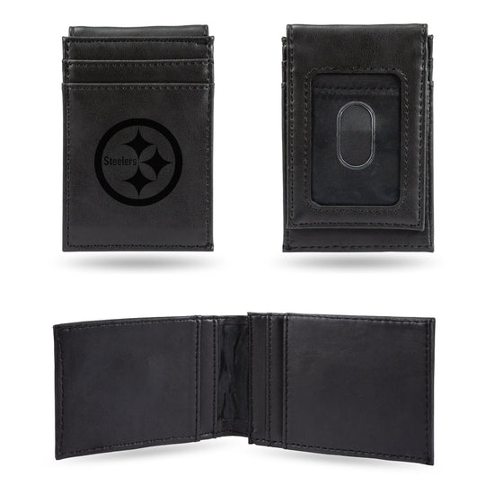 NFL Pittsburgh Steelers Premium Front Pocket Wallet - Compact/Comfortable  