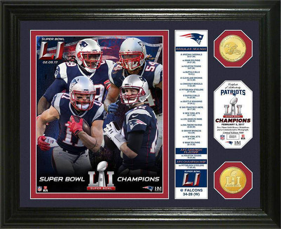 New England Patriots Super Bowl 51 Champions "Banner" Bronze Coin Photo Mint (HM) - 757 Sports Collectibles