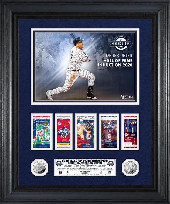 Derek Jeter 2020 HOF Induction WS Marquee Silver Coin Photo Mint