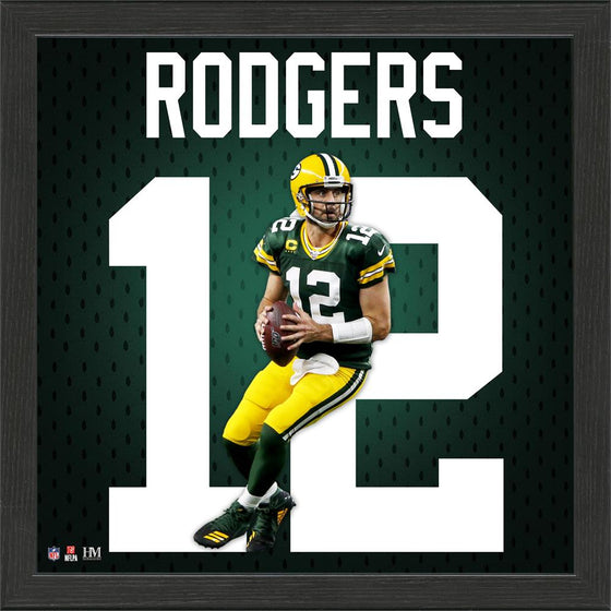 Green Bay Packers Aaron Rodgers Jersey Number Frame