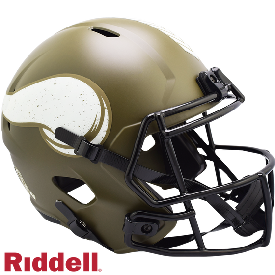 Minnesota Vikings Helmet Riddell Replica Full Size Speed Style Salute To Service