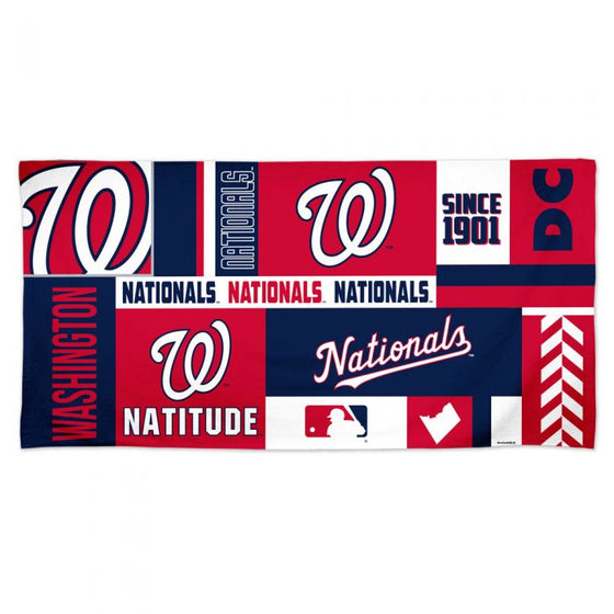 WASHINGTON NATIONALS SPECTRA BEACH TOWEL 30" X 60"