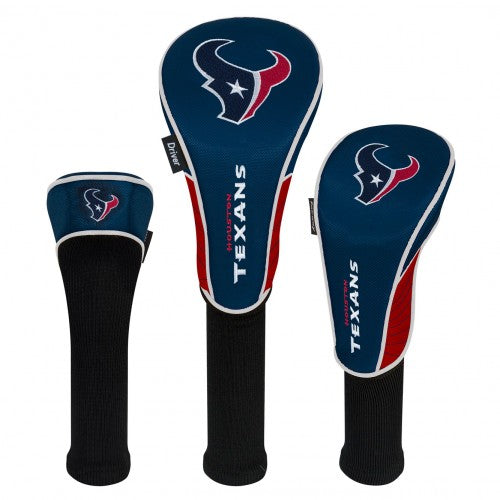 Houston Texans Headcovers - Set of 3 -  Driver, Fairway, Hybrid