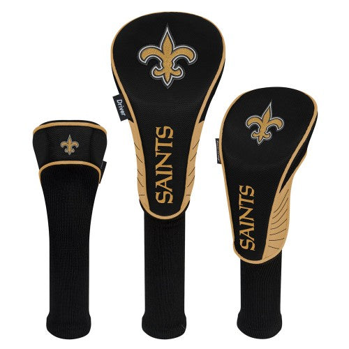 New Orleans Saints Headcovers - Set of 3 -  Driver, Fairway, Hybrid