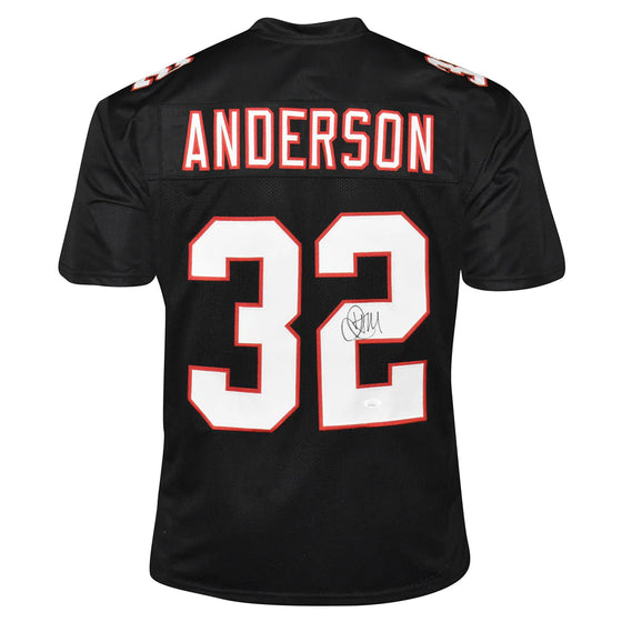 Atlanta Falcons Jamal Anderson Signed Auto Custom Black Jersey - JSA COA - 757 Sports Collectibles