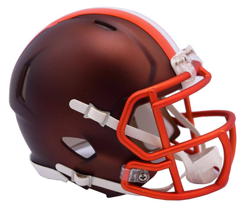 Baker Mayfield Signed Cleveland Browns F/S Lunar Speed Helmet- Beckett W  *Orange