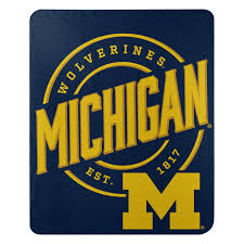 NCAA Michigan Wolverines Blanket 50x60 Fleece Campaign Design