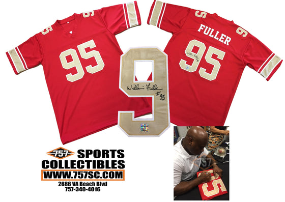 Philadelphia Baltimore Stars William Fuller Signed Autographed Red Custom Jersey (JSA PSA Pass) 757