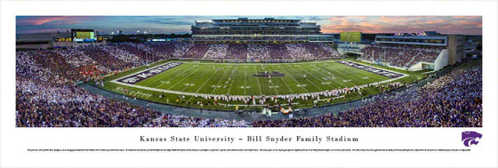 Kansas State Football - 50 Yard Line - Stripe - Football - Unframed - 757 Sports Collectibles