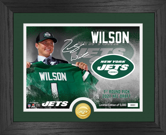 New York Jets Zach Wilson 2021 NFL Draft 1st Round Bronze Coin Photo Mint