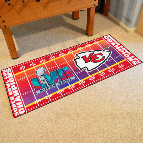 Kansas City Chiefs Super Bowl LVII Football Field Runner