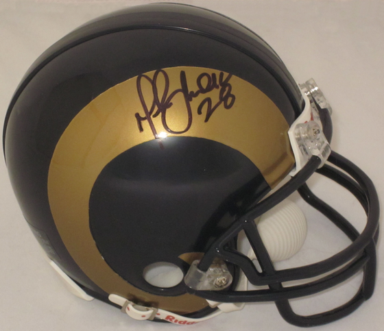 Marshall Faulk St. Louis Rams Autographed Mini Helmet