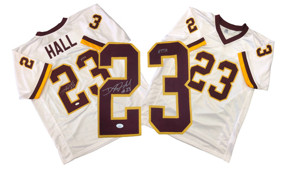 Washington Commanders DeAngelo Hall "HTTR" Signed Auto Custom Wht Jersey JSA COA - 757 Sports Collectibles