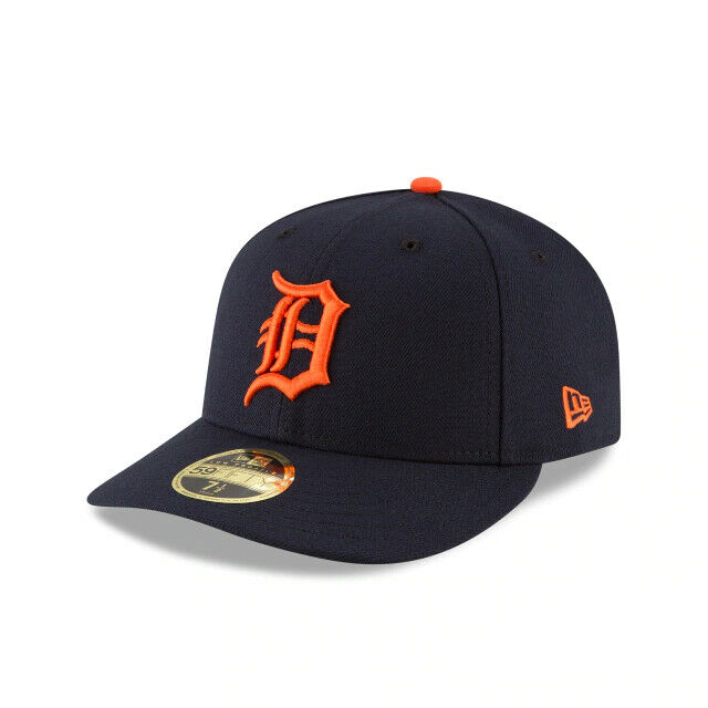 New Era Men's Detroit Tigers 59Fifty Road Navy Low Crown Fitted Hat