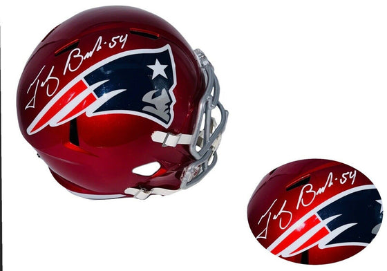 Tedy Bruschi Signed Autograph New England Full Size Flash Replica Helmet JSA COA - 757 Sports Collectibles