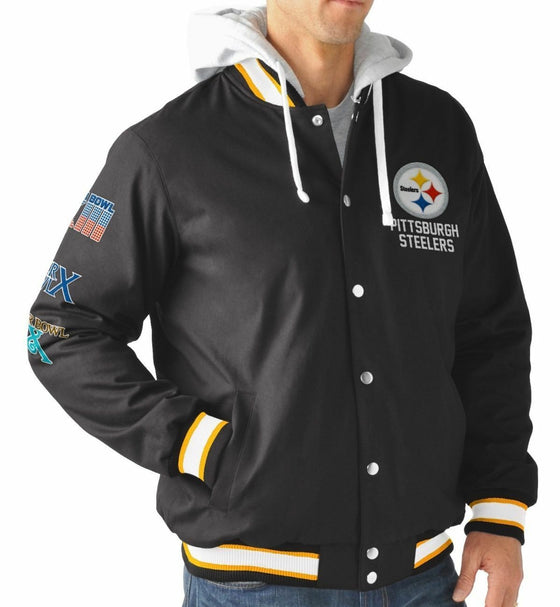 G-III, Jackets & Coats, Pittsburgh Steelers Nfl Mens Varsity Jacket Large Super  Bowl