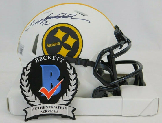 Terry Bradshaw Signed Autographed Pittsburgh Steelers Lunar Eclipse Mini Helmet Beckett BAS COA - 757 Sports Collectibles