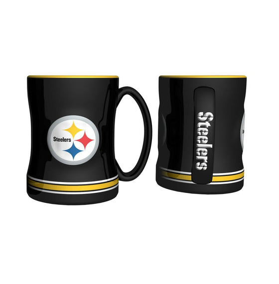 Boelter Brands NFL 14oz Ceramic Relief Sculpted Mug(1) PICK YOUR TEAM (Pittsburgh Steelers)